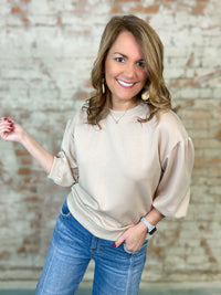 Adalee Taupe Top