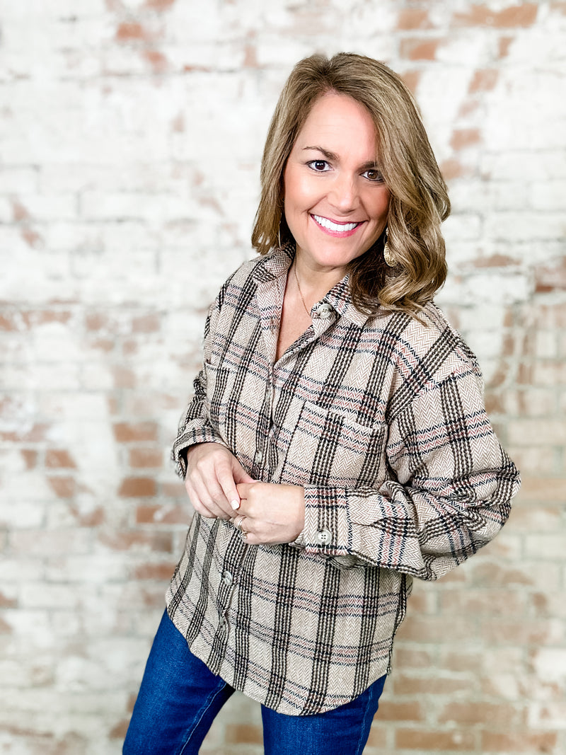 Charlie Plaid Shacket Top