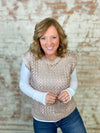 Charlene Foil Sweater Vest Top