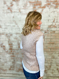 Charlene Foil Sweater Vest Top