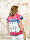 THML Melinda Mixed Print Top