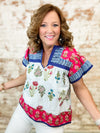 THML Melinda Mixed Print Top