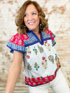 THML Melinda Mixed Print Top