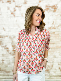 THML Carey Flower Print Top