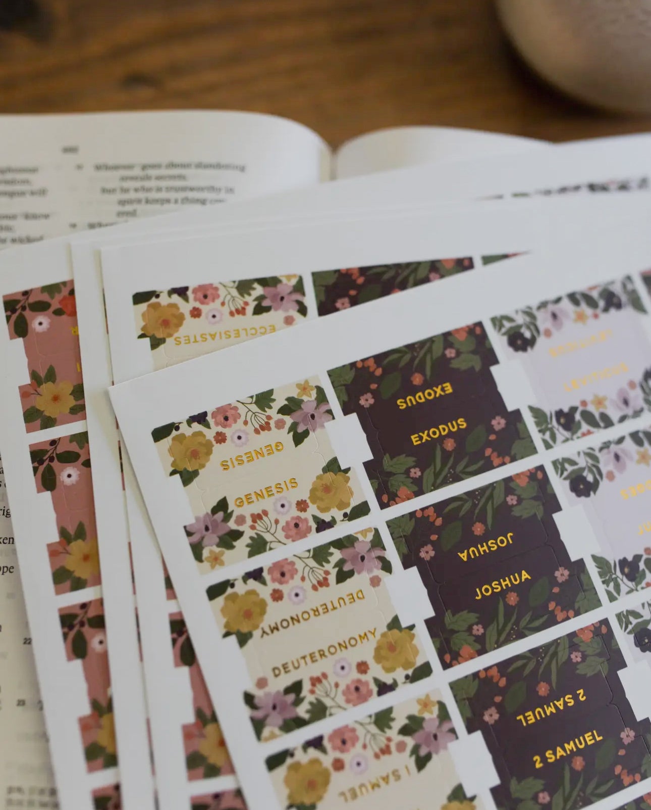 Magnolia Floral Bible Tabs