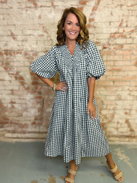 Rylin Plaid Midi Dress