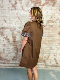 Patty Embroidered Shift Dress