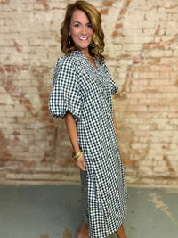 Rylin Plaid Midi Dress