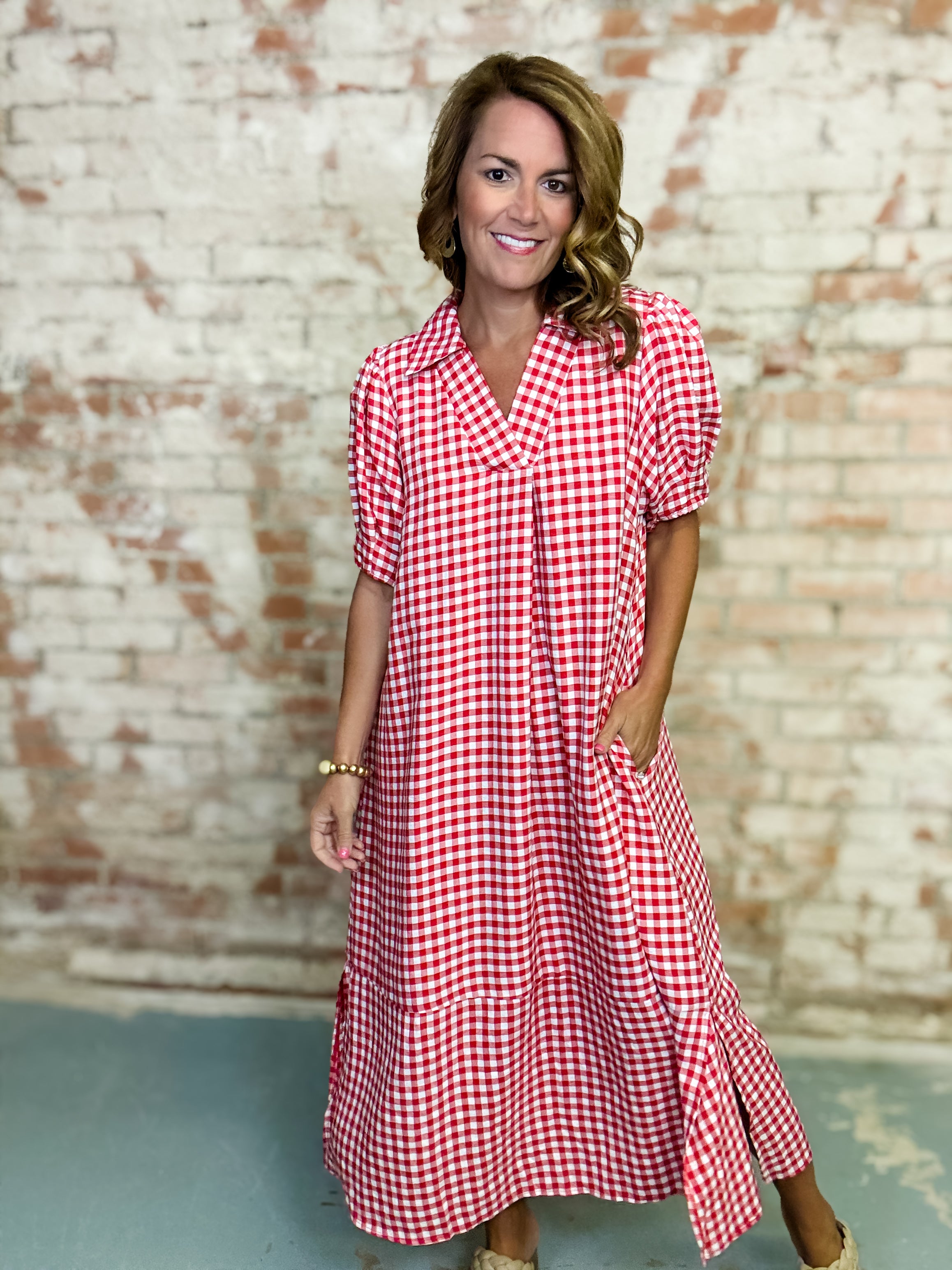 Natilee Gingham Dress
