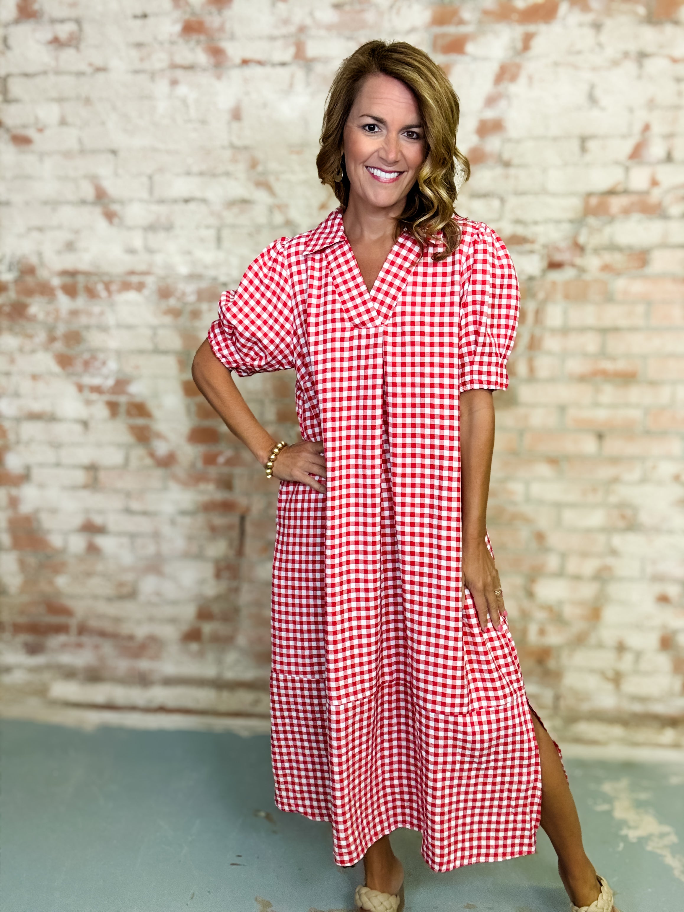 Natilee Gingham Dress