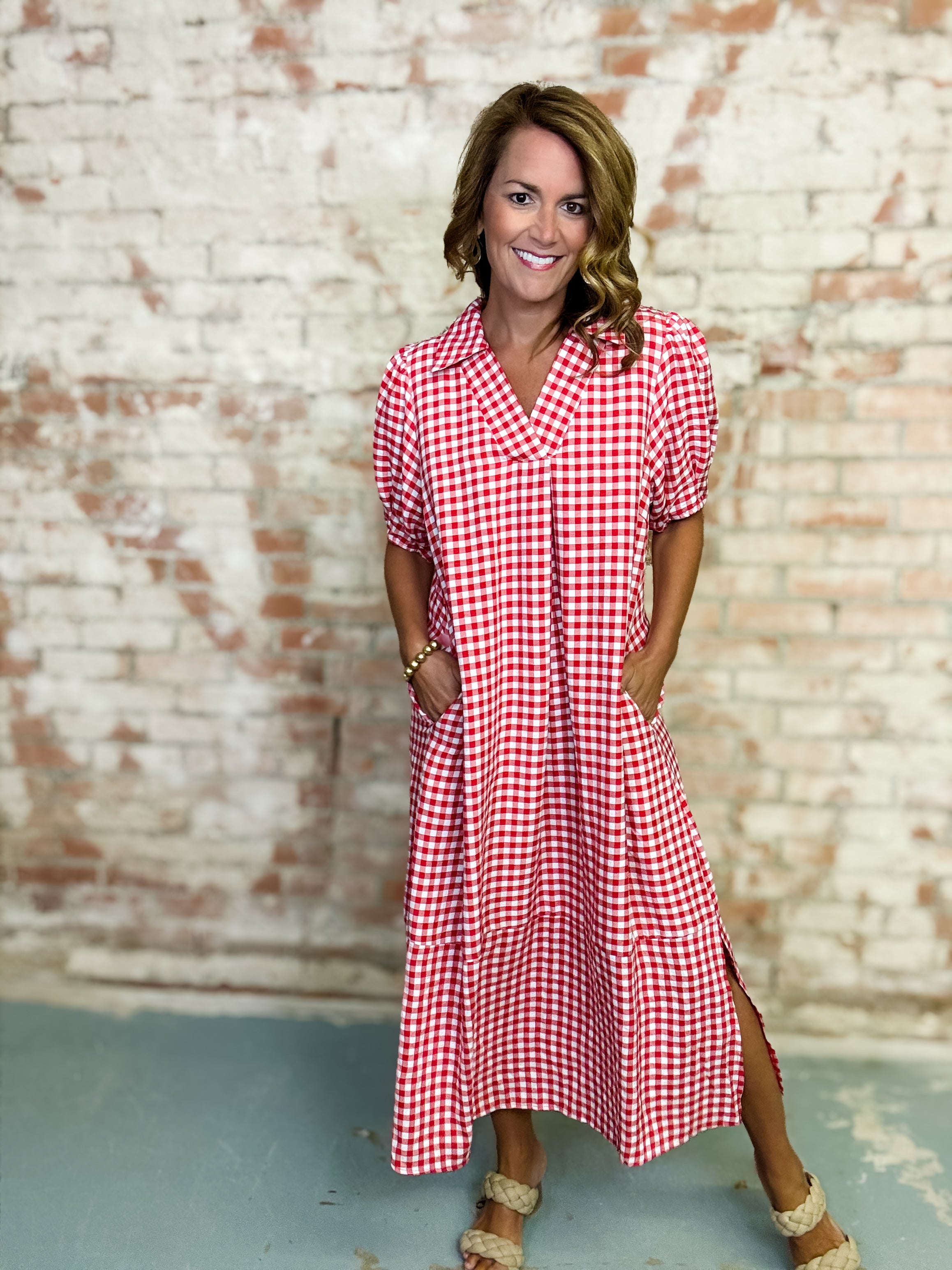 Natilee Gingham Dress
