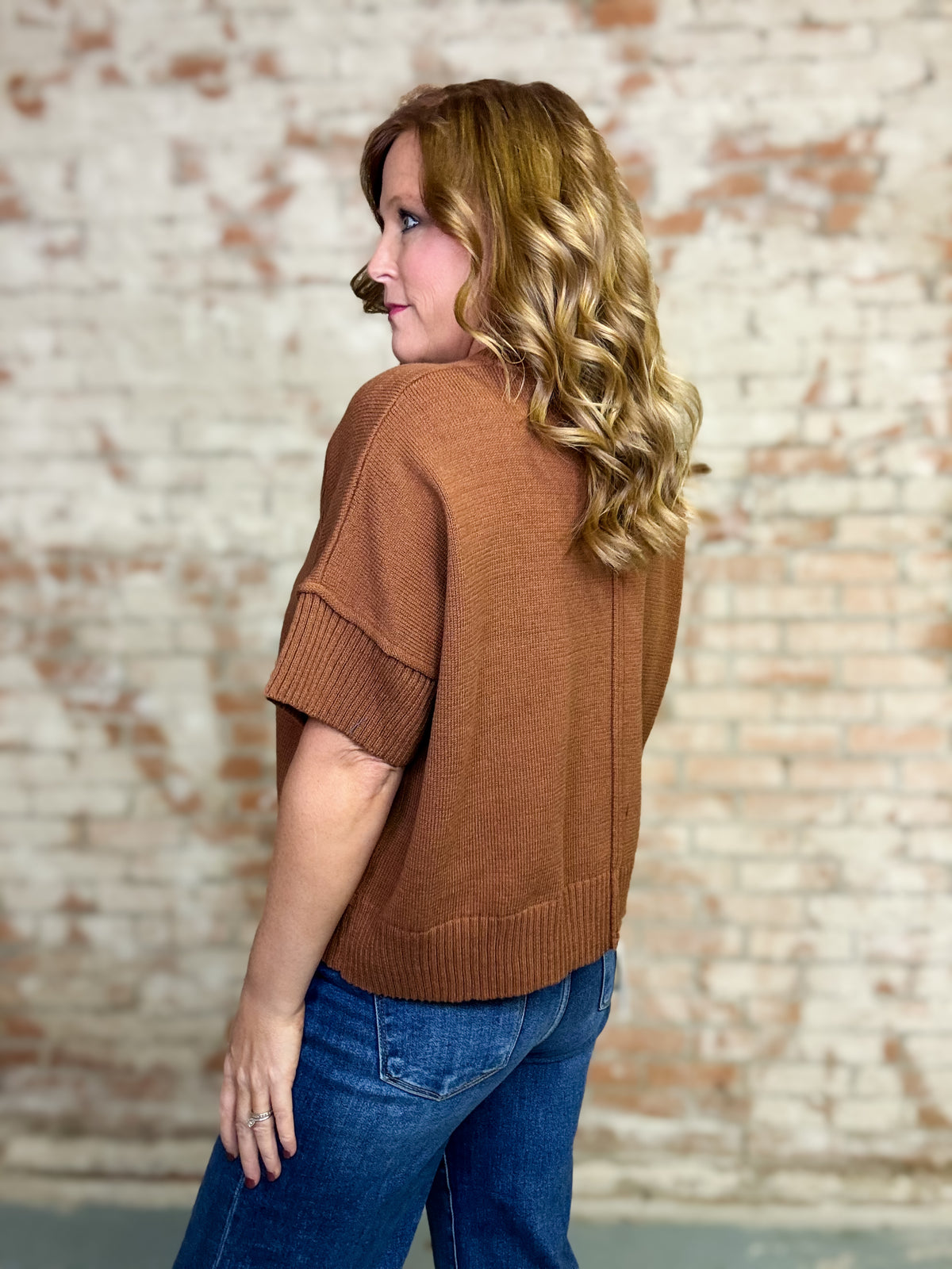 Aria Solid Sweater Top