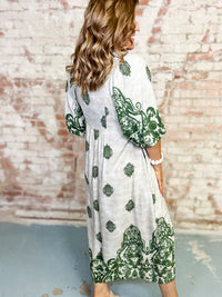 Chloe Border Print Dress