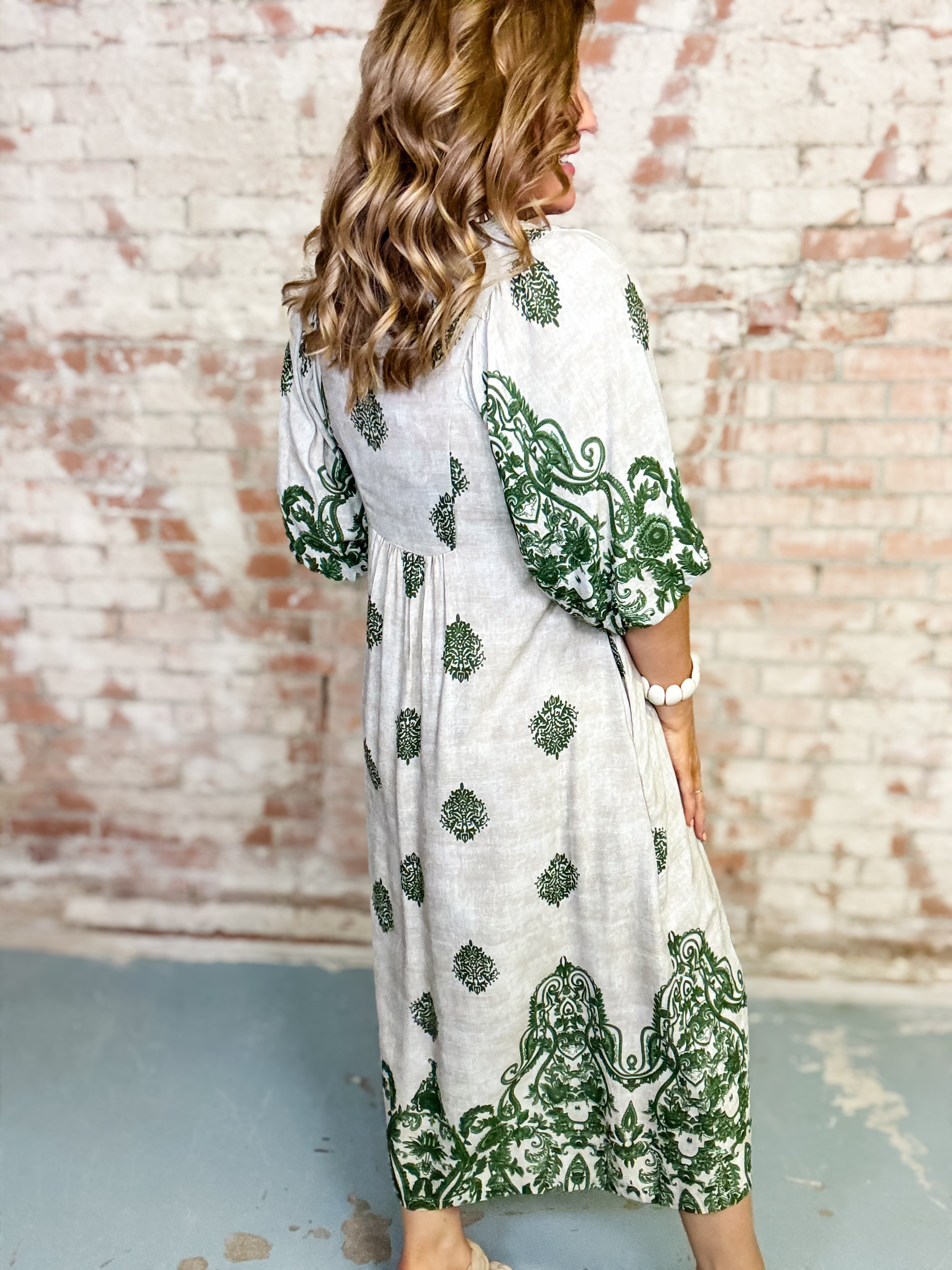 Chloe Border Print Dress