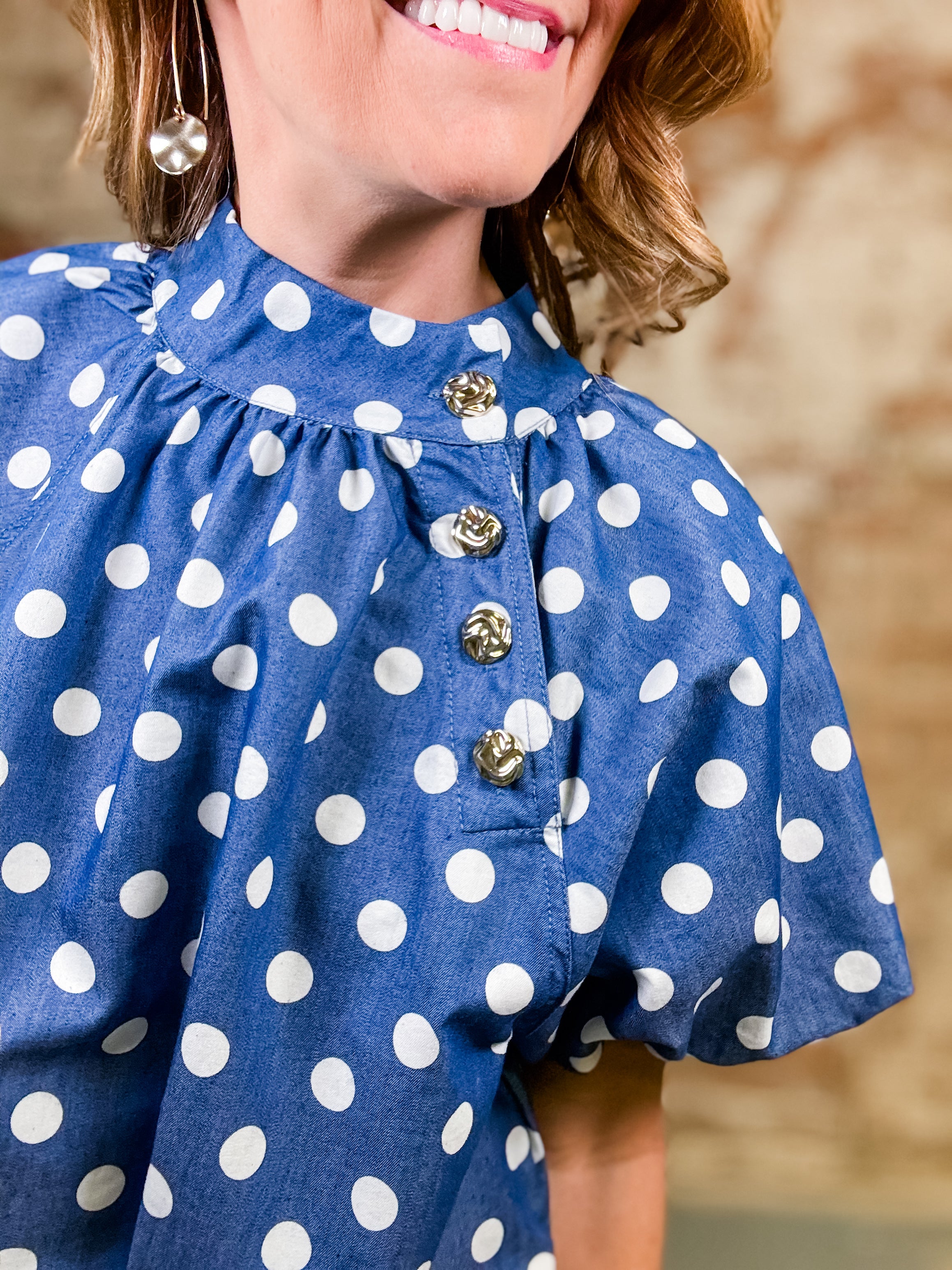 THML Lissette Polka Dot Top