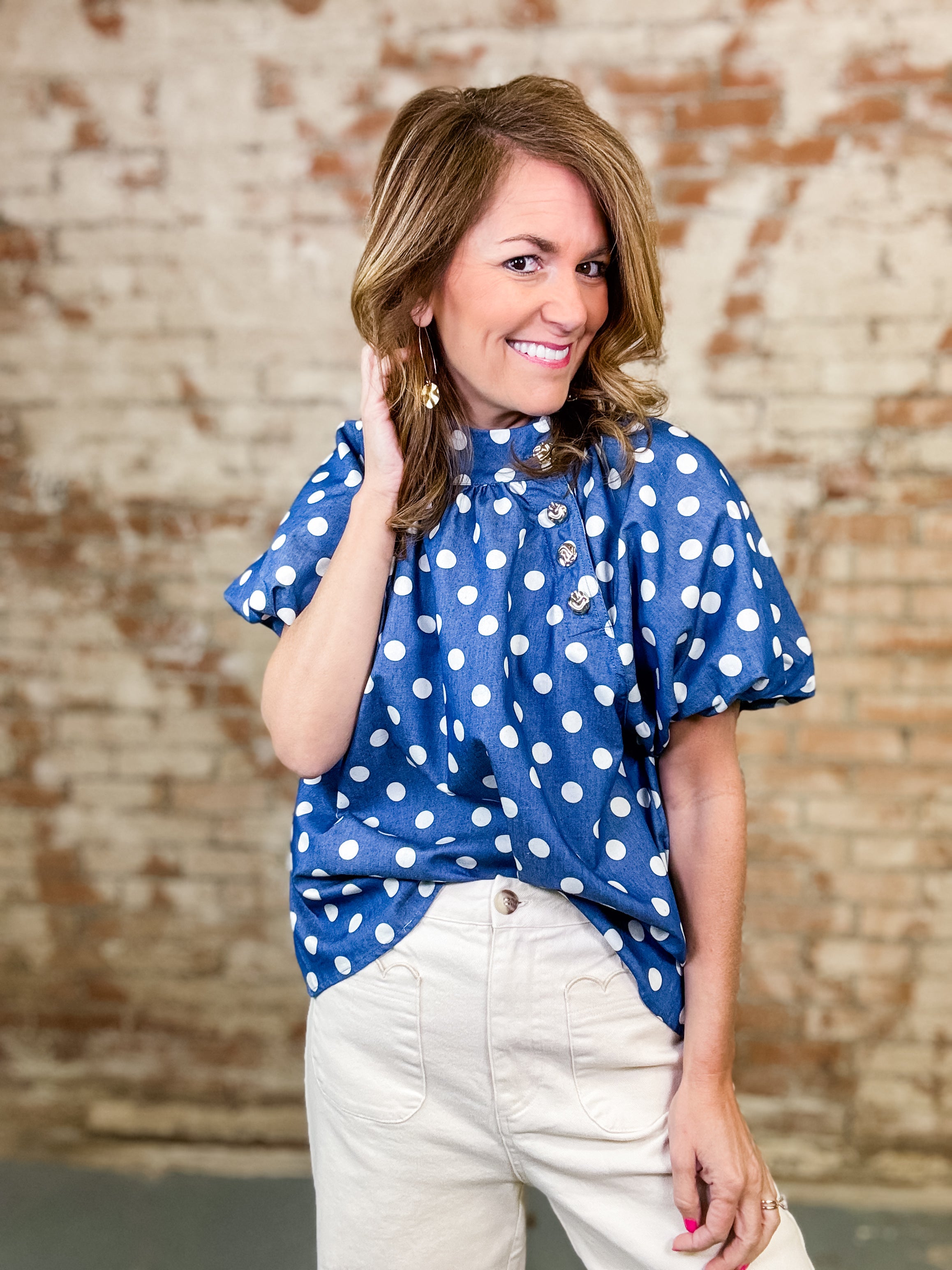 THML Lissette Polka Dot Top