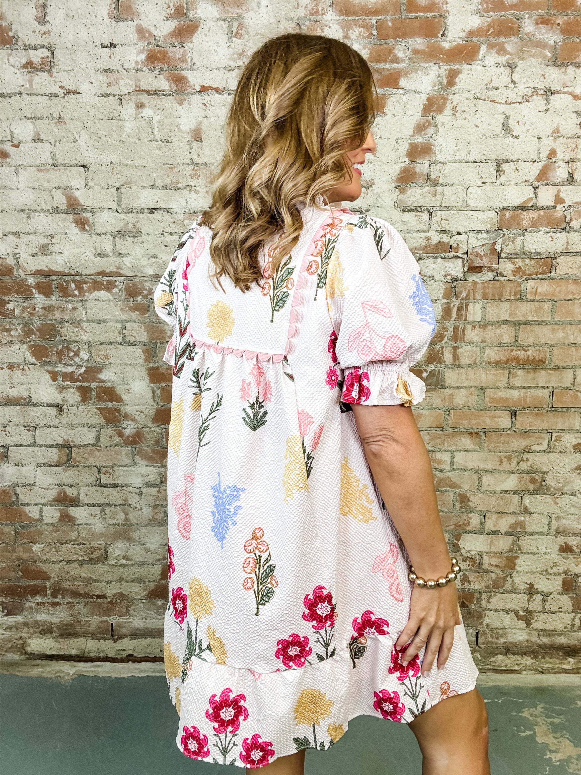 Cassandra Flower Print Dress