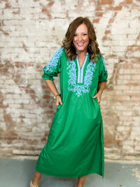 Randal Embroidered Midi Dress