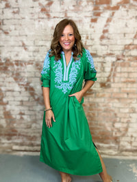 Randal Embroidered Midi Dress