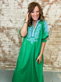 Randal Embroidered Midi Dress