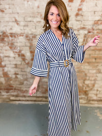 Melody Striped Midi Dress
