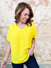 Joan Solid V-Neck Top - FINAL SALE