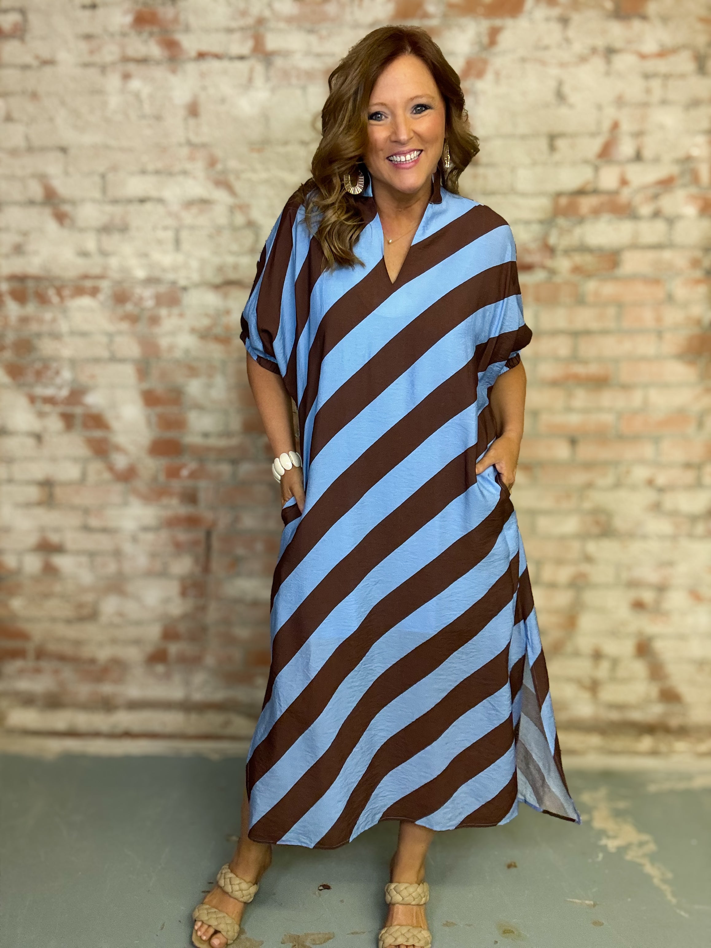 Louisa Stripe Midi Dress