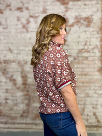 Salem Jacquard Floral Top