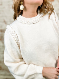 Yancy Braided Detail Sweater Top