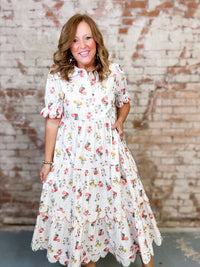 Daniela Scalloped Tiered Dress