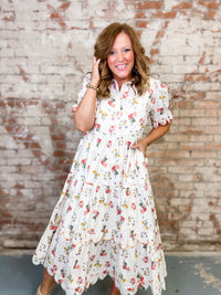 Daniela Scalloped Tiered Dress