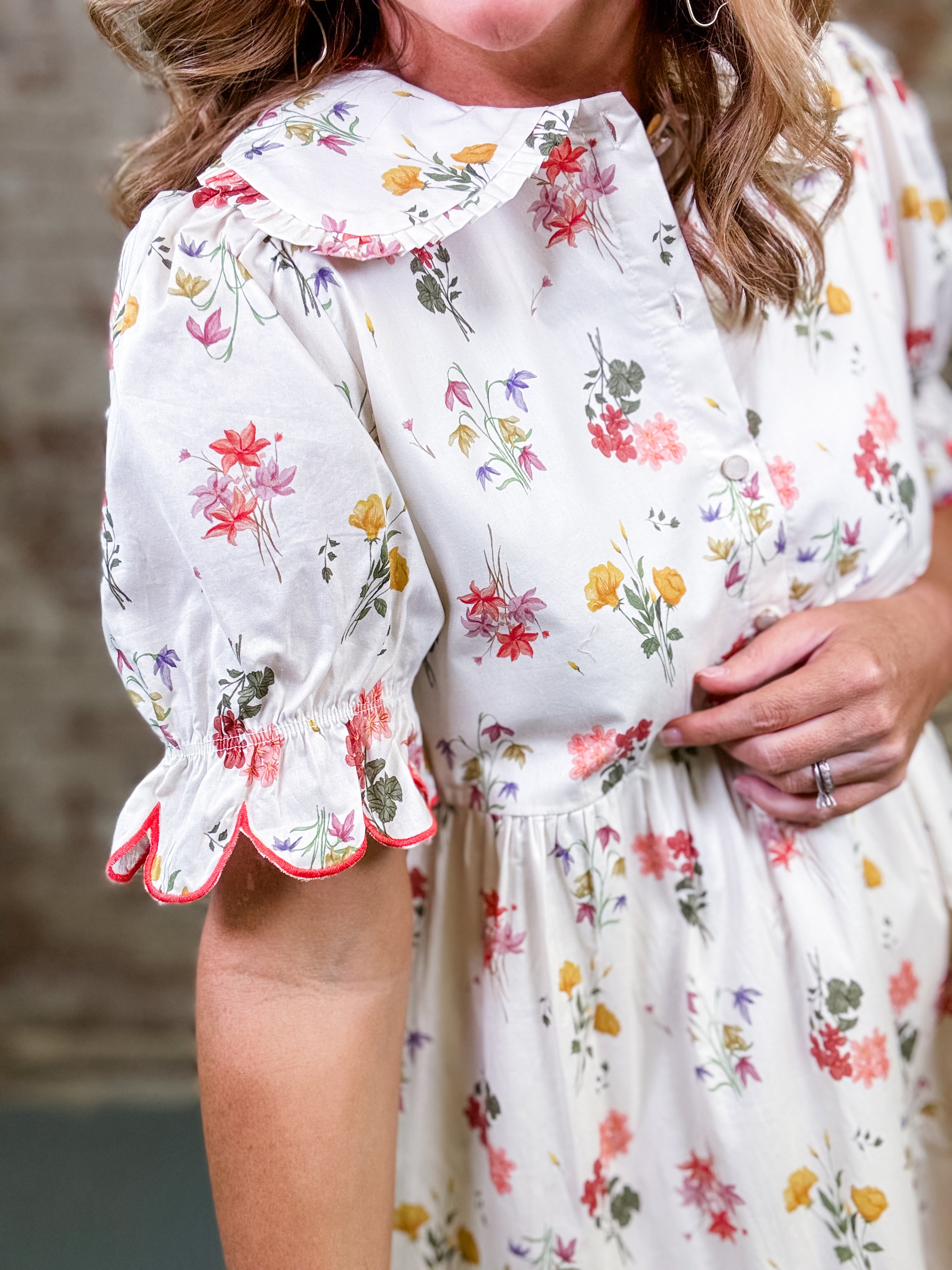 Daniela Scalloped Tiered Dress