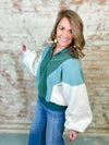 Jayla Colorblock Washed Pullover Top