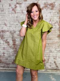 Hawkins Flutter Sleeve Dress
