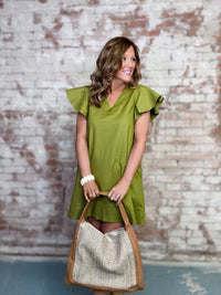 Hawkins Flutter Sleeve Dress