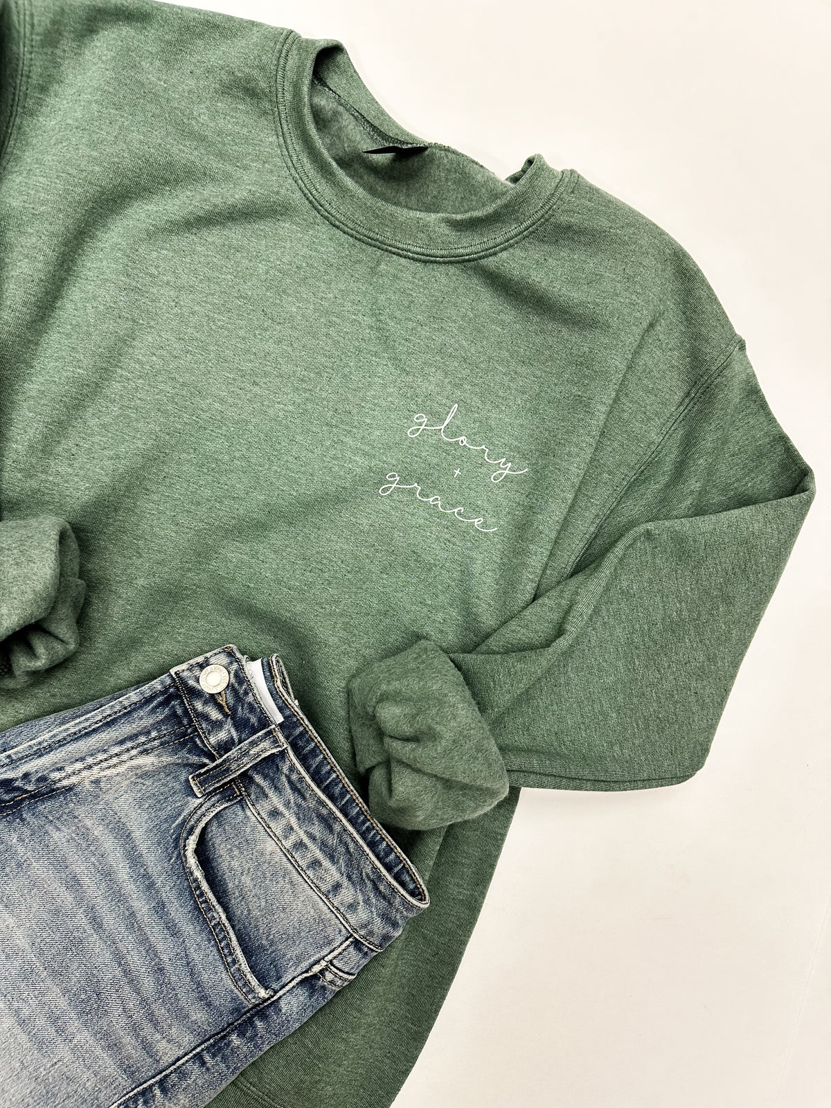 Glory + Grace Green Sweatshirt