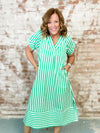 Marsha Green Stripe Dress