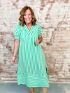 Marsha Green Stripe Dress