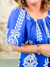 Wendi Blue Print Midi Dress