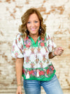 THML Bridget Mixed Print Top