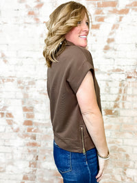 Krysti Solid Ribbed Top