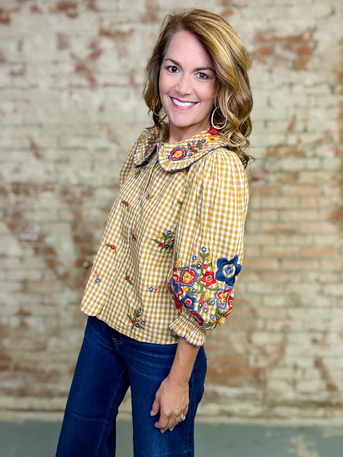 Ivy Jane Garden Gingham Top