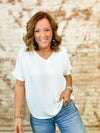 Kaycee Solid V-Neck Top