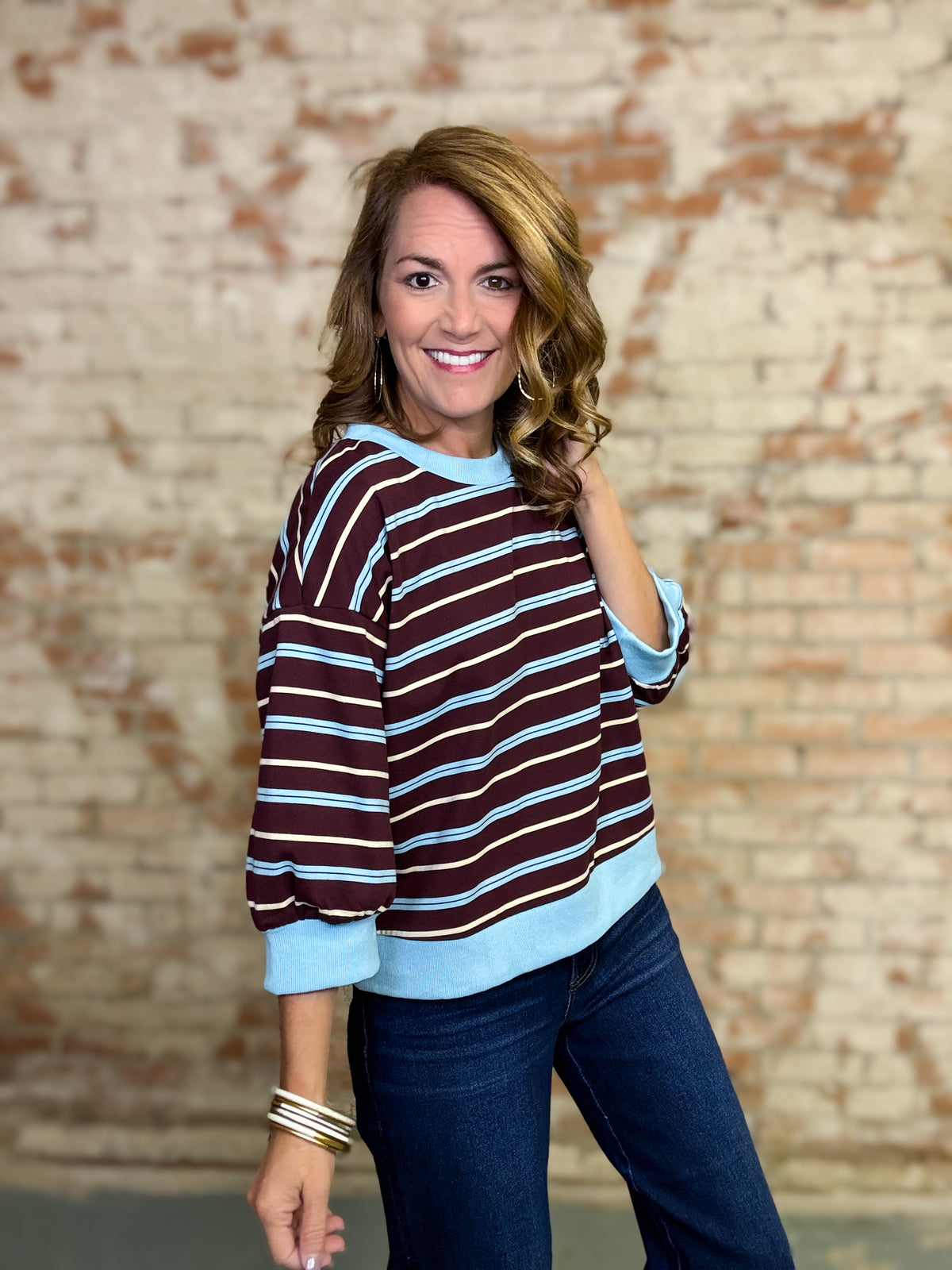 Tommy Stripe Casual Top