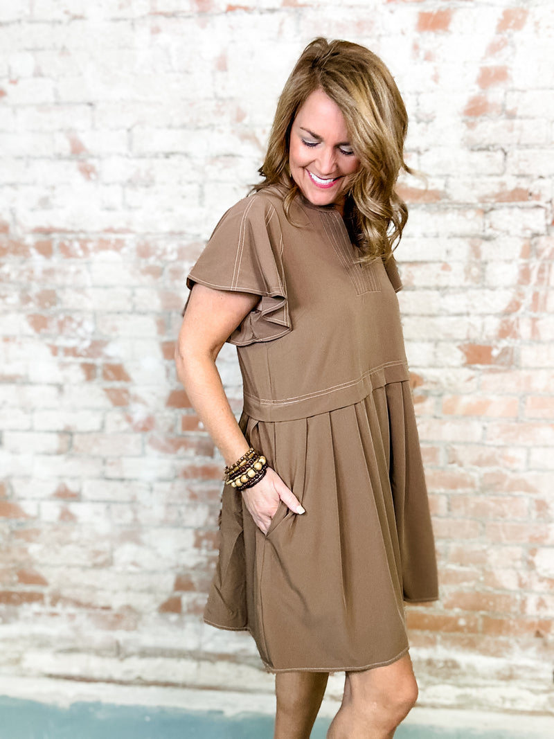 Sarai Flutter Sleeve Dress