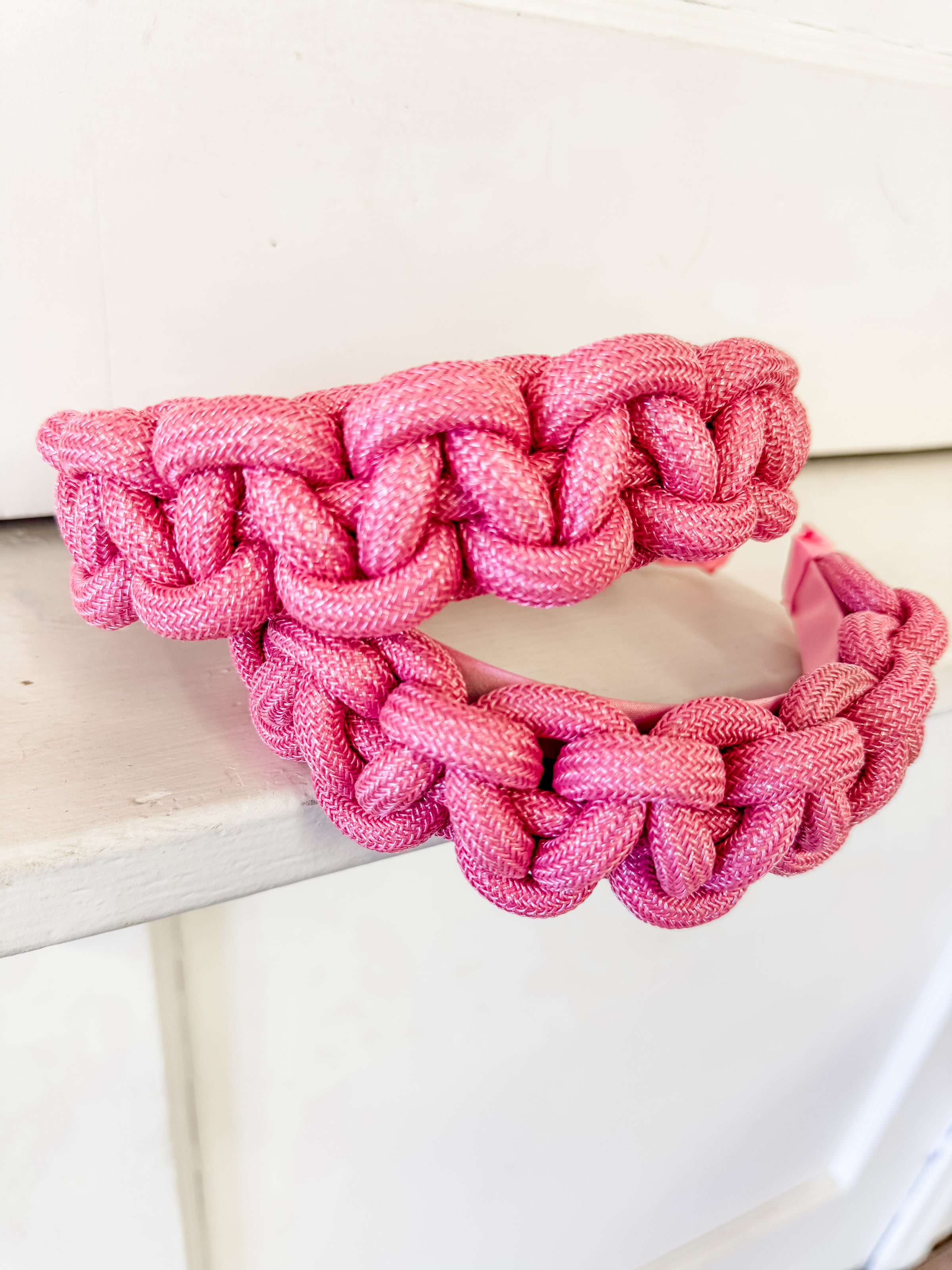 Braided Pink Headband