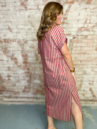 Valentina Stripe Midi Dress