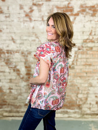 Teresa Ruffle Sleeve Top