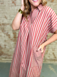 Valentina Stripe Midi Dress