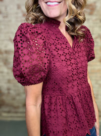 Elva Eyelet Top
